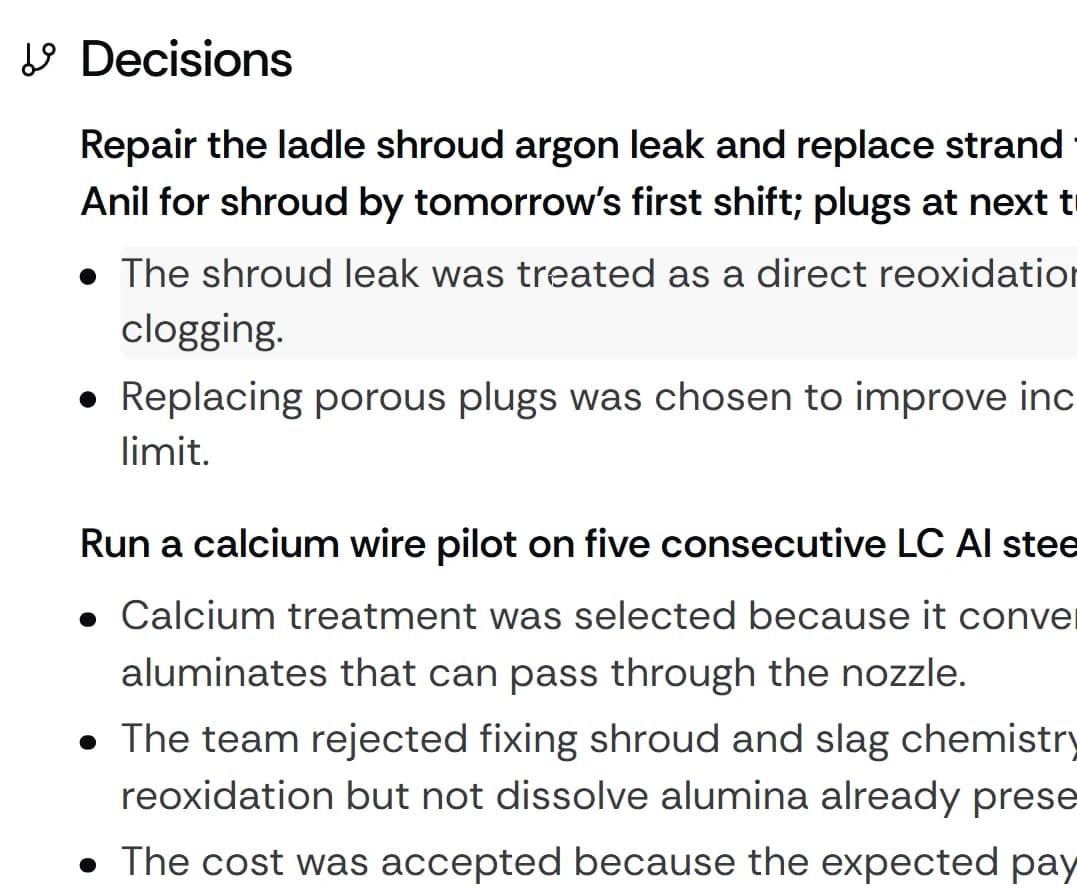 Key Decisions Highlighted