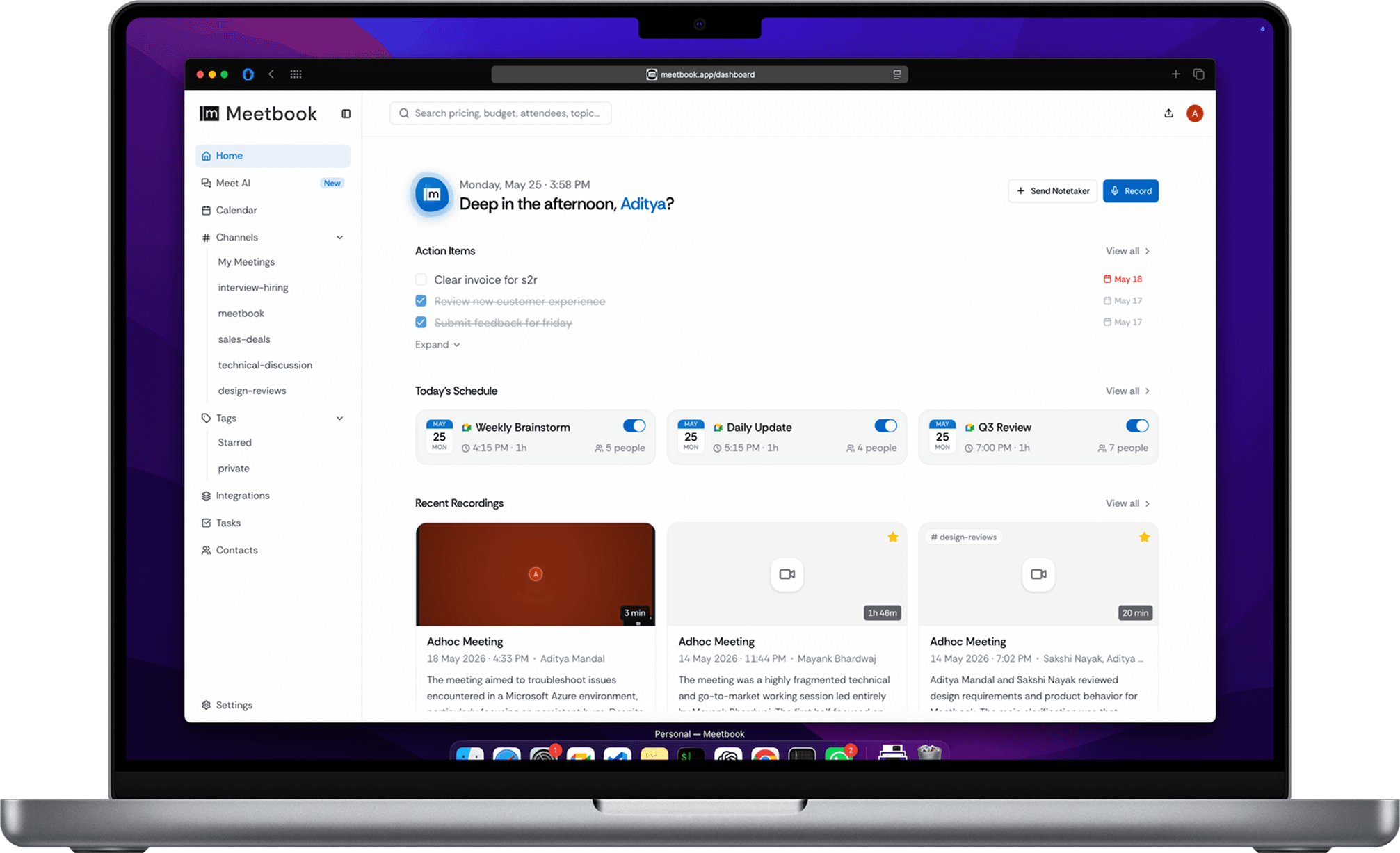 Meetbook desktop app
