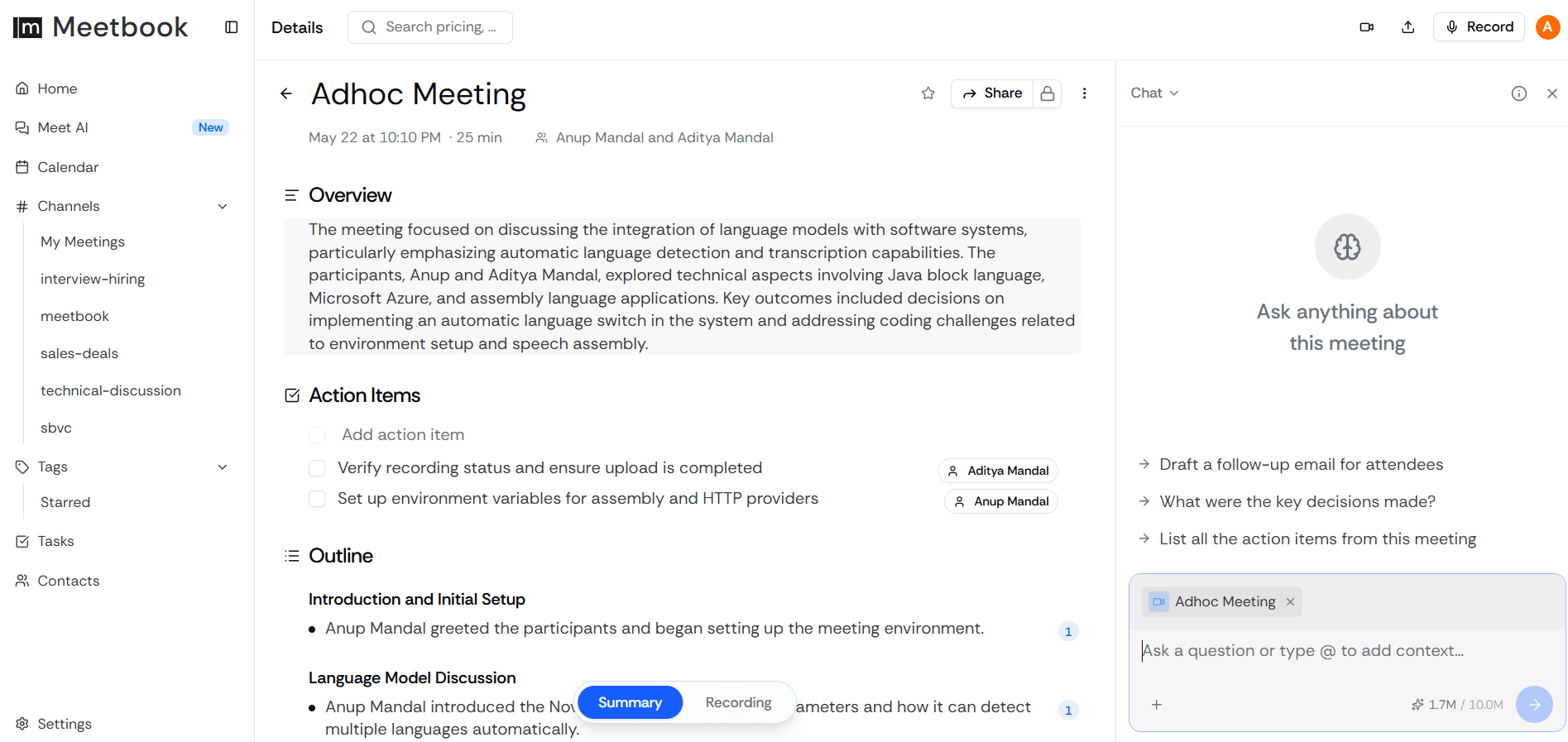 ai meeting minutes