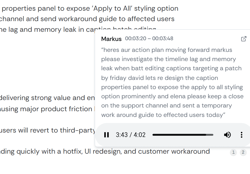 Voice of customer auto-surfaced.