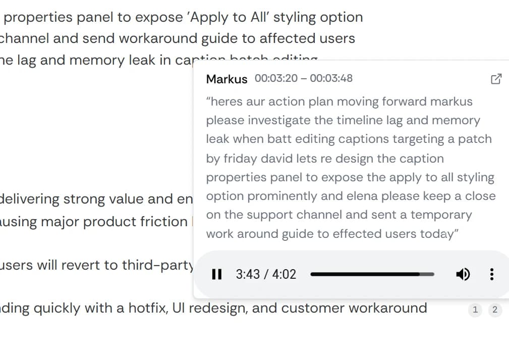 Voice of customer auto-surfaced.